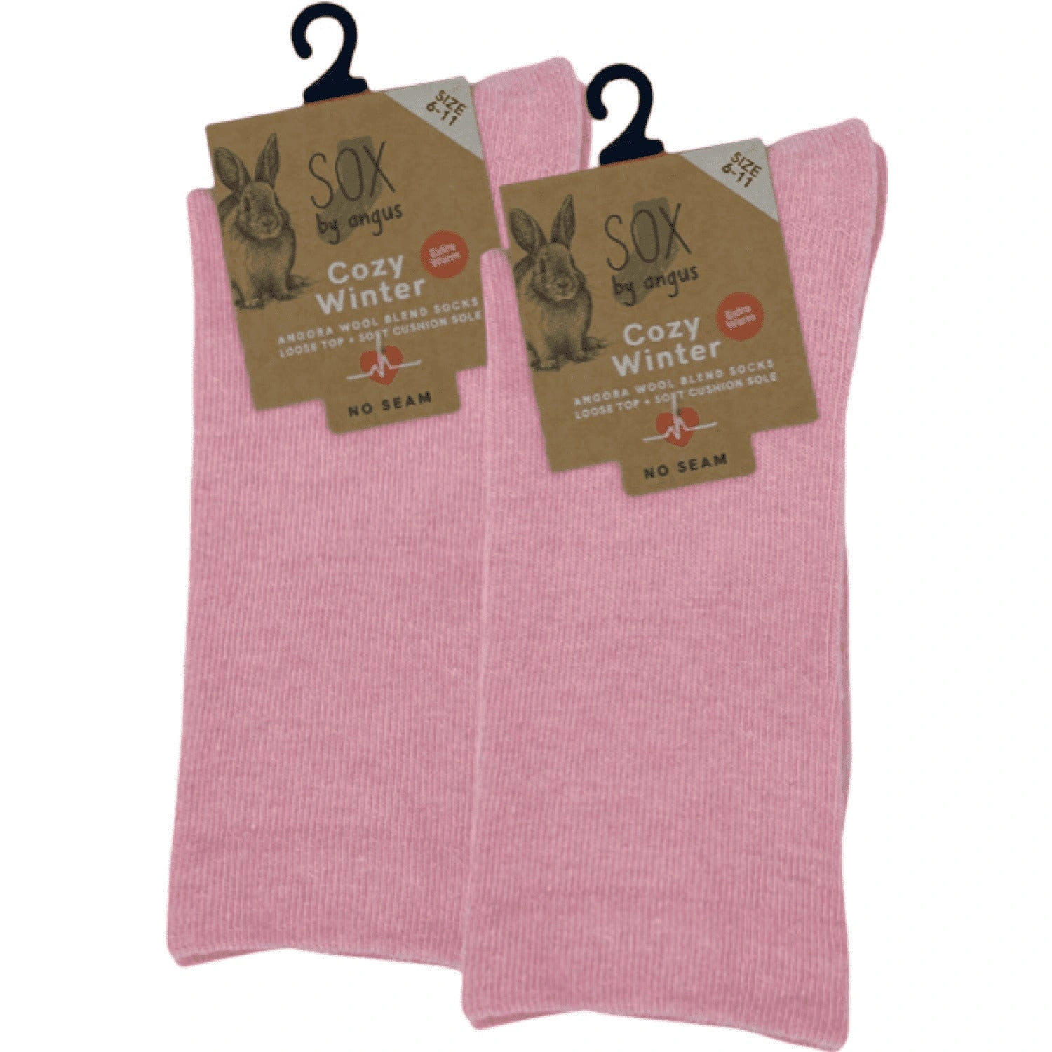 Pink Angora Cloud Socks No Seam Bliss Cozy Comfort for Your Feet Pure Luxury