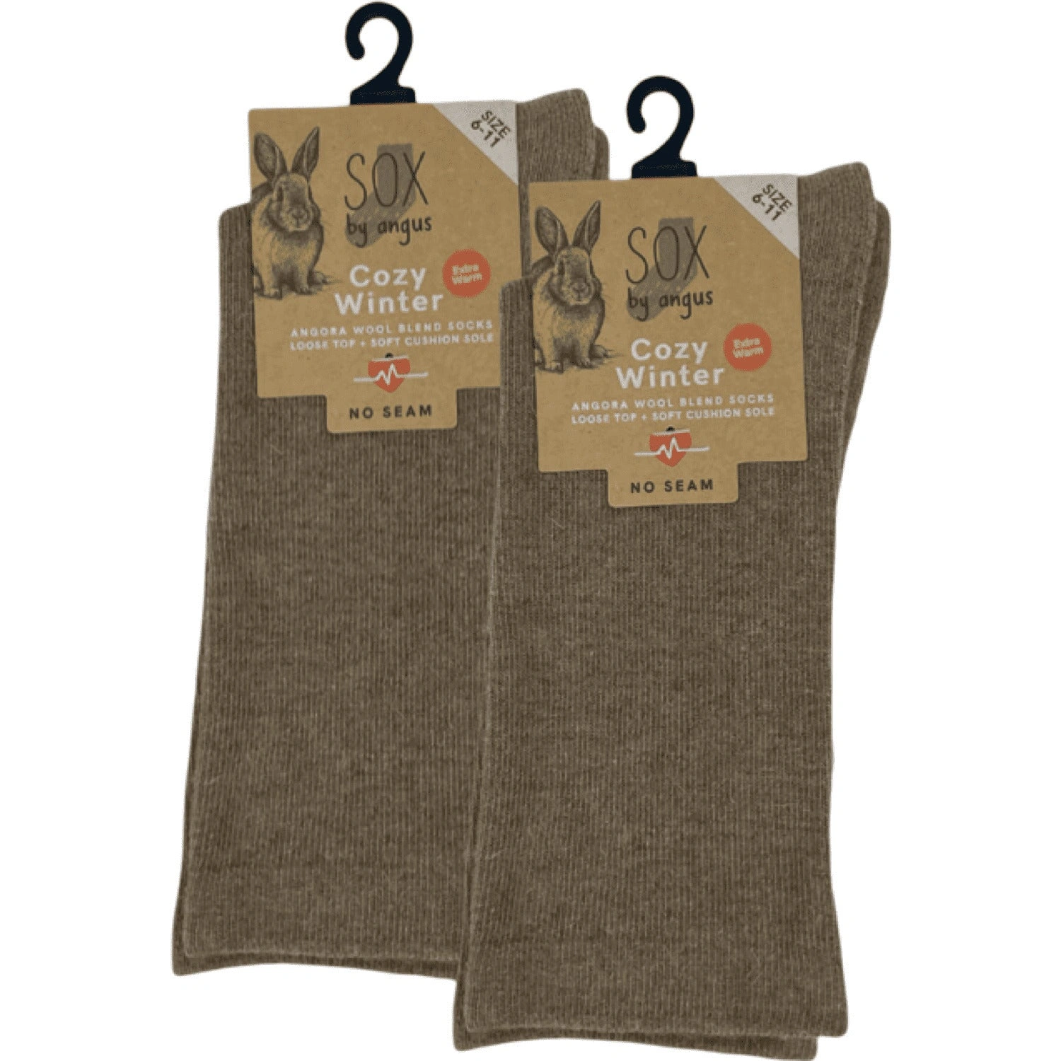 Luxurious Mocha Angora Blend Socks – Seamless Comfort for Your Feet.
